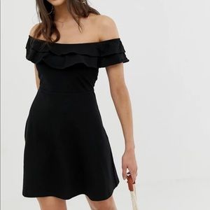 ASOS DESIGN double frill off shoulder sundress